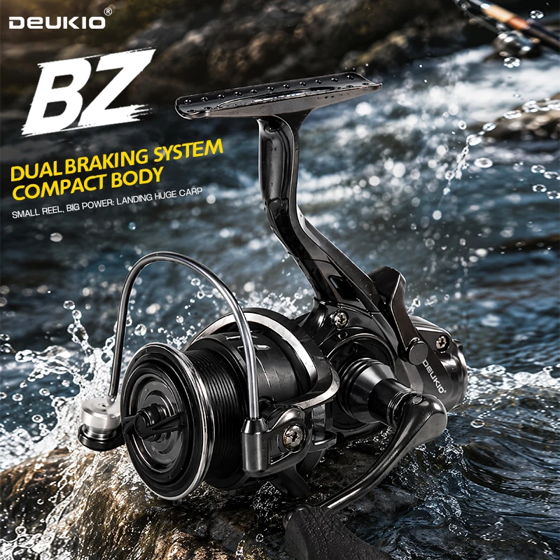 Trolling Reel - DEUKIO Compact Spinning Reel Dual Brake